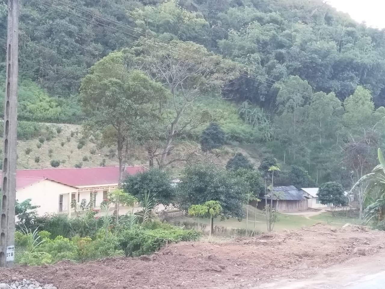 Điểm trường Phiêng Trai nhìn từ xa