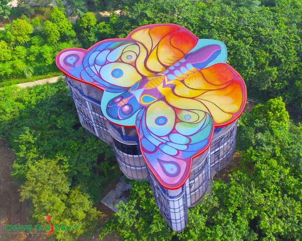 Tòa nhà cánh Bướm nhìn từ trên cao