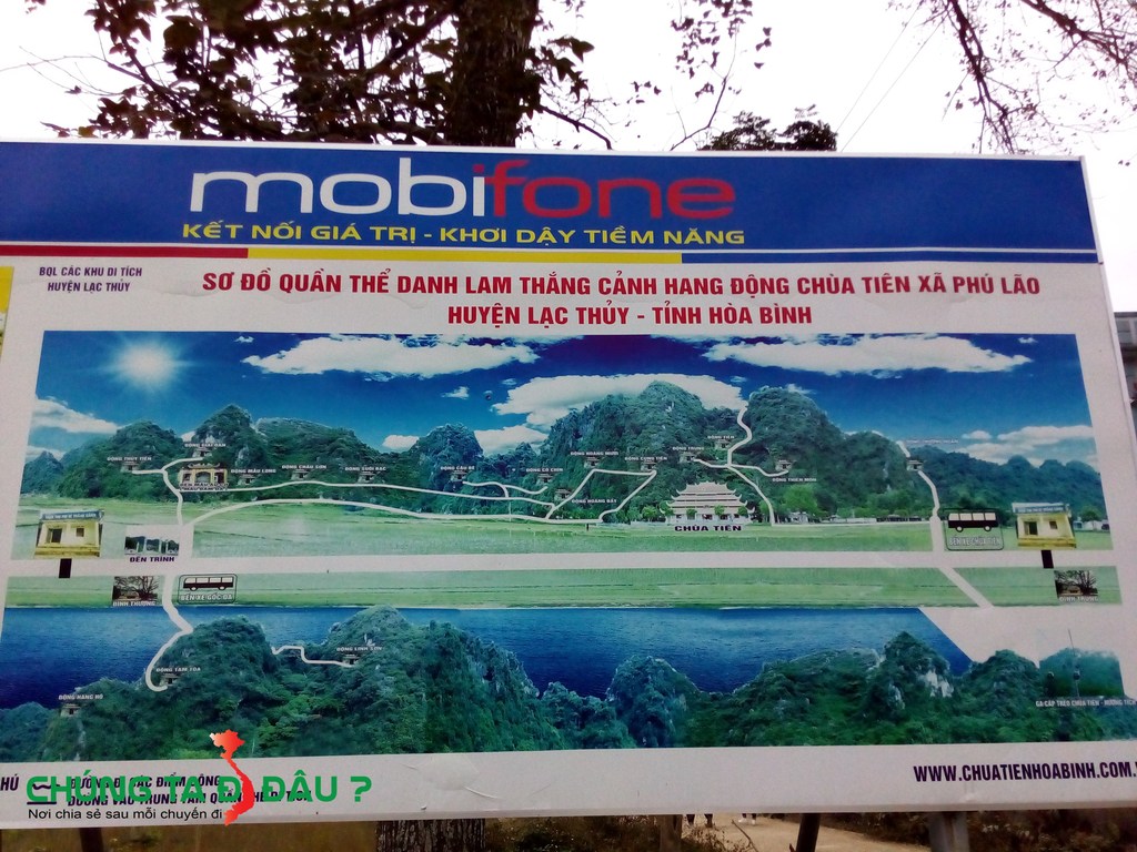 Bản đồ thăm quan thắng cảnh hang động Chùa Tiên, Đầm Đa