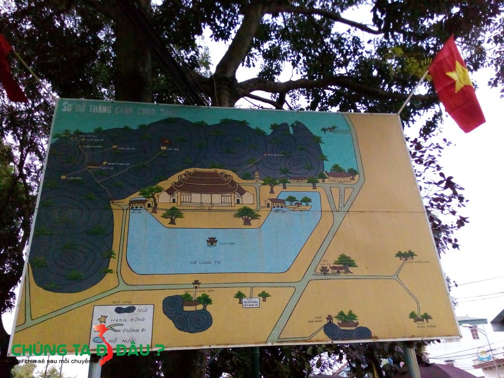 Sơ đồ thăm quan Thắng cảnh chùa Thầy